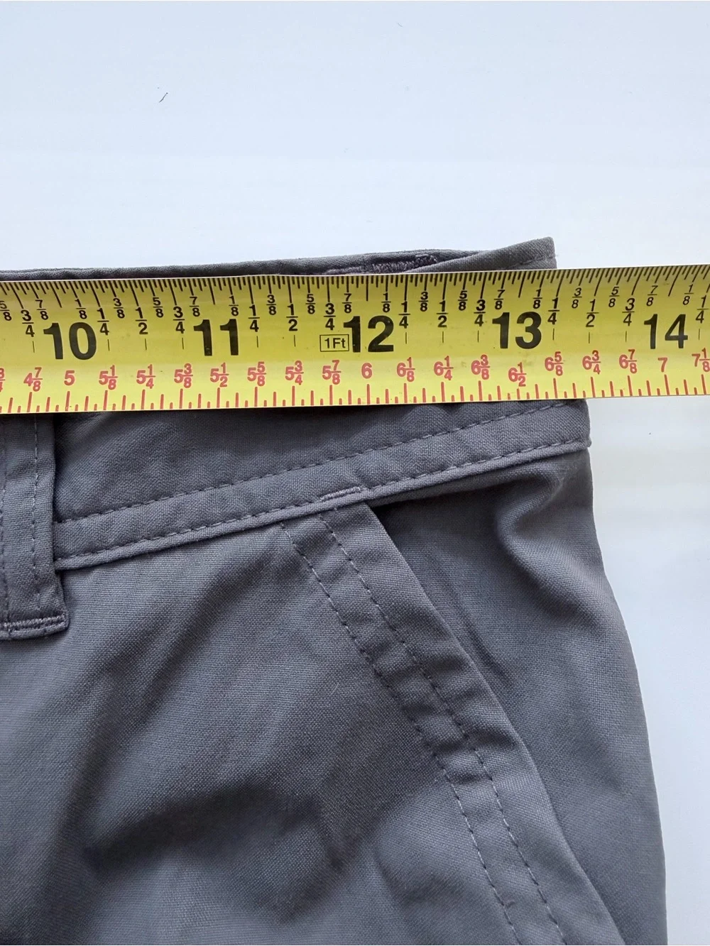 REI Boys Convertible Pants M 10-12 Asphalt Grey adjustable waist
